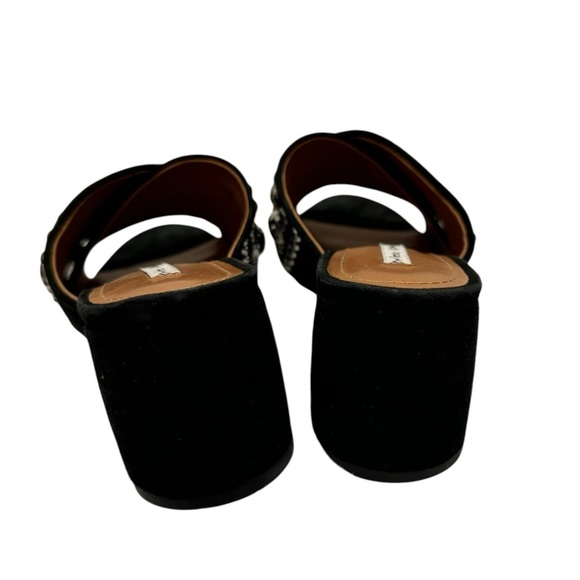 & other stories black & silver studded mule heeled sandals 37 - Picture 6 of 9